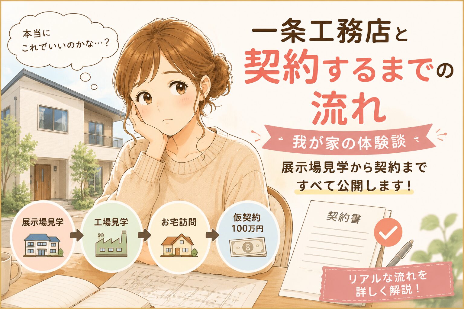 一条工務店と契約するまでの流れ｜展示場見学から契約までの体験談